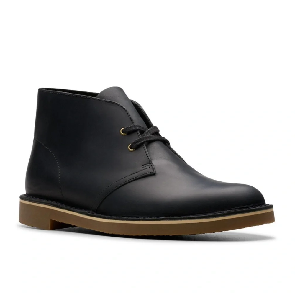 Clarks Black Leather Chukka‎ Boots
